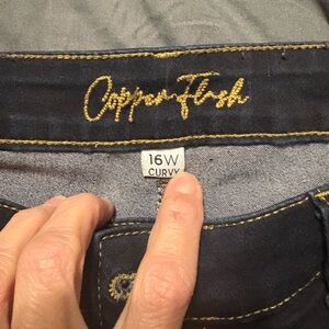 Copperflash Women's Curvy Jeans - Dark Blue